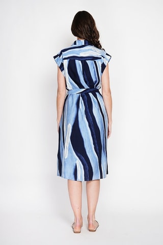 Robe chemise en lin - Bleu