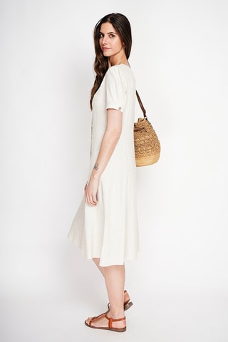 Robe chemise en lin - Beige