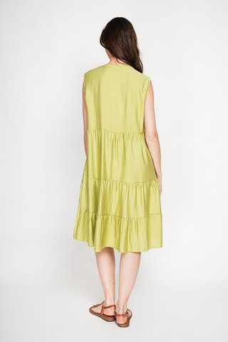Robe midi en lin - Jaune