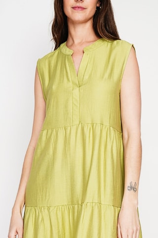 Robe midi en lin - Jaune