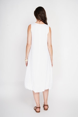 Robe boule en lin - Blanc