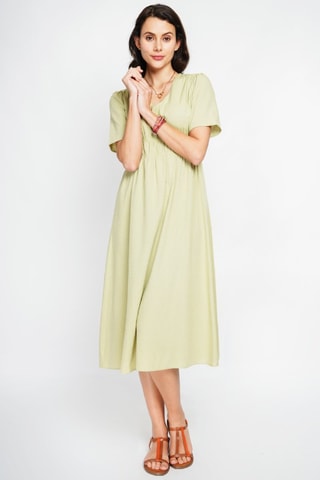 Robe longue en lin - Vert