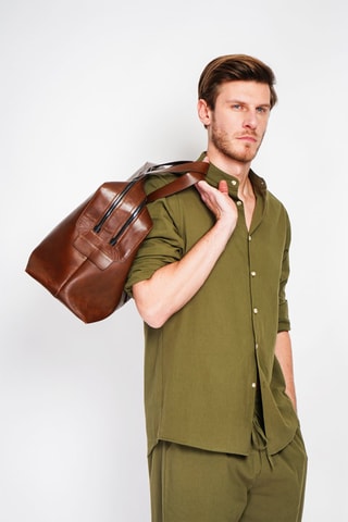 Chemise en lin - Kaki