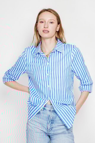 Chemisier en lin - Bleu