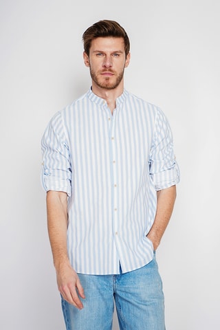 Chemise en lin - Bleu