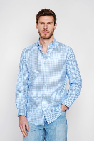 Chemise en lin - Bleu