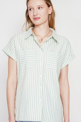 Chemisier en lin - Vert