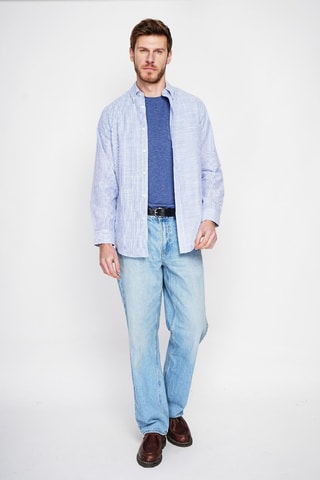 Chemise en lin - Bleu marine