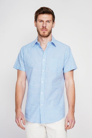 Chemise en lin - Bleu