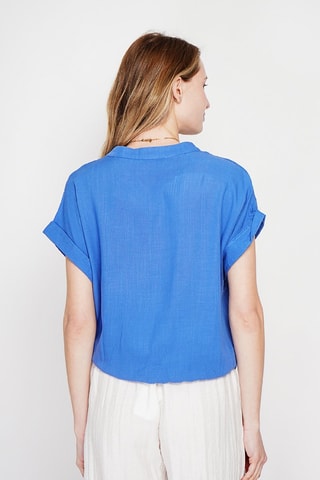 Chemisier en lin - Bleu