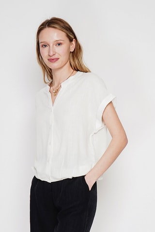 Chemisier en lin - Blanc