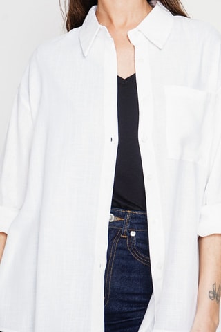 Chemisier en lin - Blanc