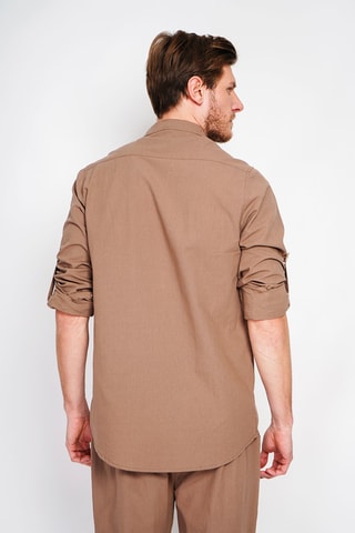 Chemise en lin - Marron