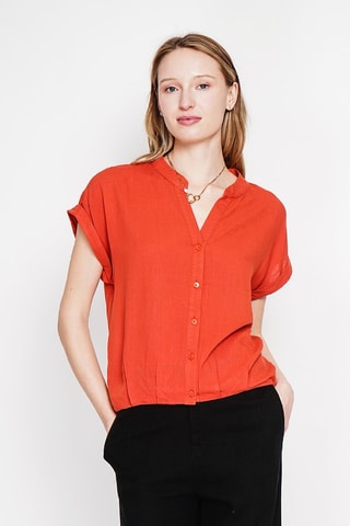 Chemisier en lin - Orange