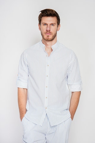 Chemise en lin - Bleu