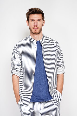 Chemise en lin - Bleu marine