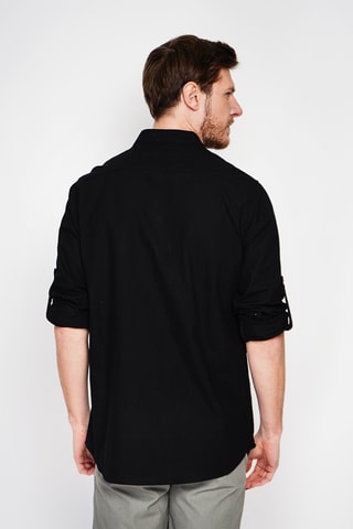 Chemise en lin - Noir