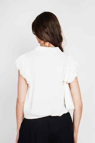 Chemisier en lin – Indigo - Blanc