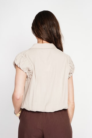 Chemisier en lin – Indigo - Beige