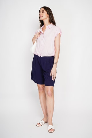 Chemisier en lin – Indigo - Rose clair