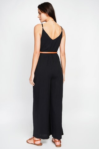 Salopette en lin - Noir