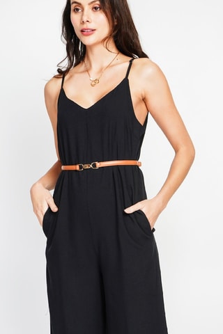 Salopette en lin - Noir