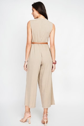 Salopette en lin - Marron