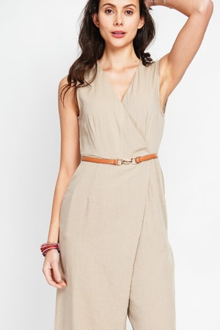 Salopette en lin - Marron