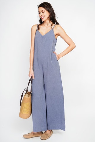 Salopette en lin - Bleu