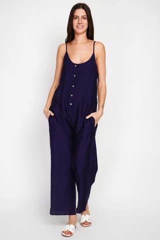 Salopette en lin - Bleu