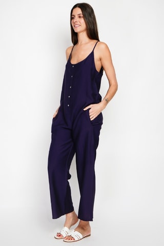 Salopette en lin - Bleu