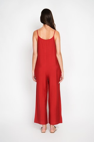 Combinaison en lin - Rouge