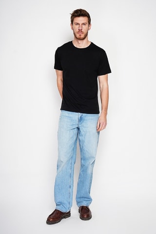 T-shirt en lin - Noir