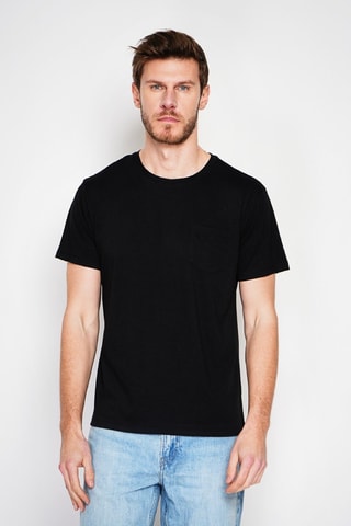 T-shirt en lin - Noir