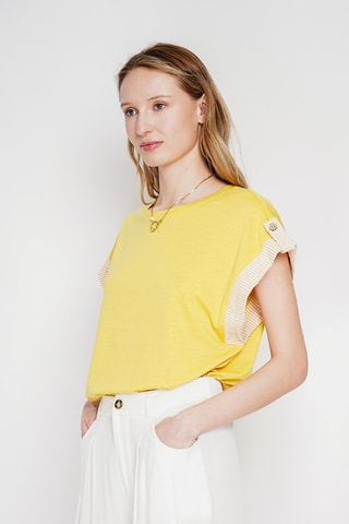 T-shirt oversize en lin - Orange