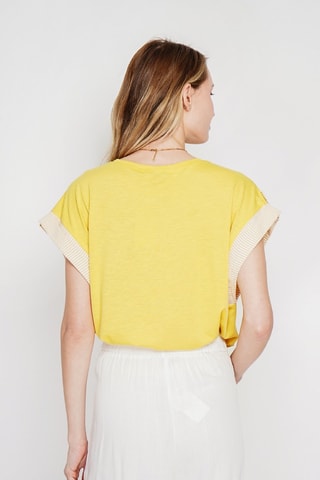 T-shirt oversize en lin - Orange