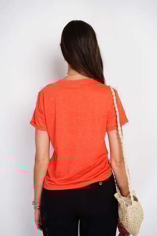 T-shirt en lin - Orange
