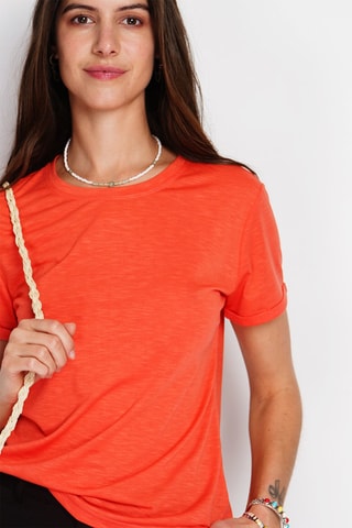 T-shirt en lin - Orange