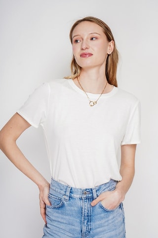 t-shirt en lin - Blanc