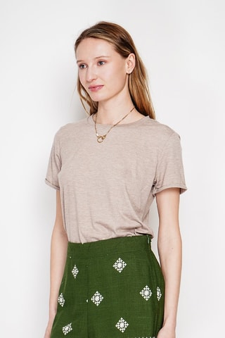 t-shirt en lin - Beige