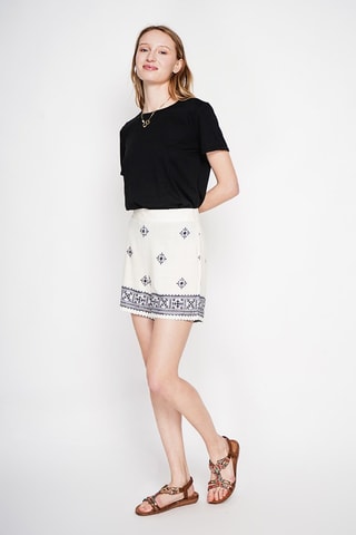 t-shirt en lin - Noir