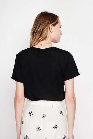 t-shirt en lin - Noir