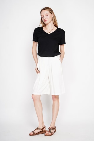 t-shirt en lin - Noir