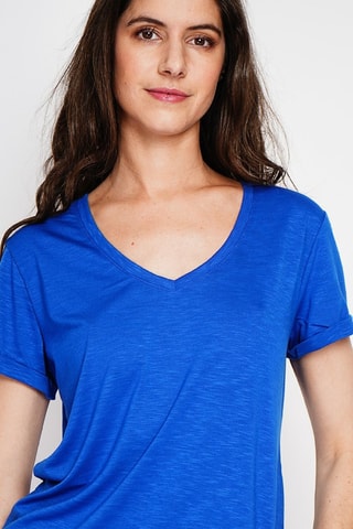 T-shirt en lin - Bleu