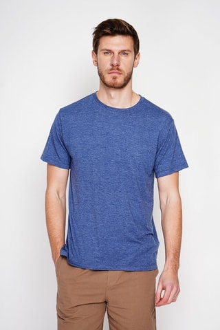 T-shirt en lin - Bleu marine