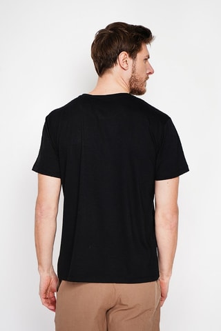 T-shirt en lin - Noir