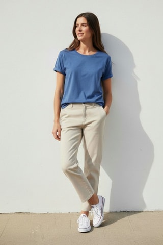 T-shirt en lin - Bleu