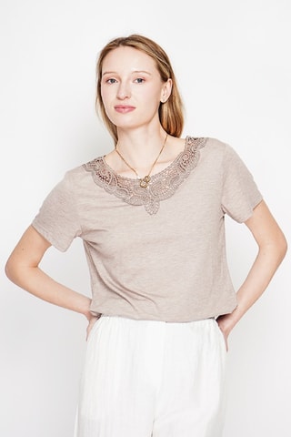 T-shirt en lin - Beige