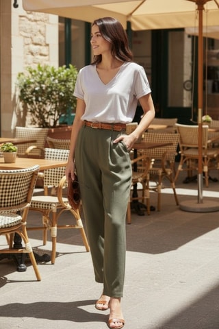 T-shirt en lin - Beige