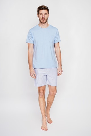 T-shirt en lin - Bleu